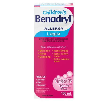 Benadryl Children’s Liquid Allergy Medicine, Bubblegum