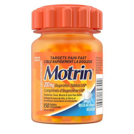 Motrin Regular Strength Pain Relief Ibuprofen 200 mg, 150 count