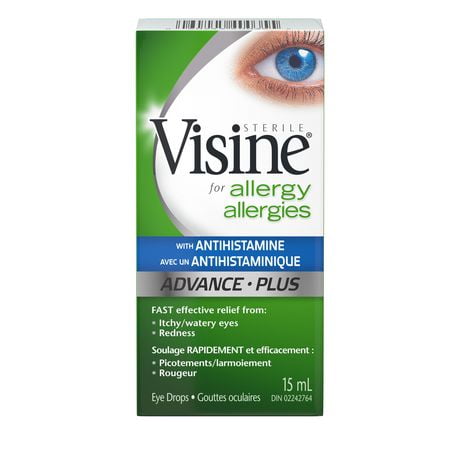 Visine Advance with Antihistamine Allergy Eye Drops, 15 mL