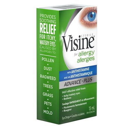 VISINE® Advance with Antihistamine Allergy Eye Drops, 15 mL | Walmart ...