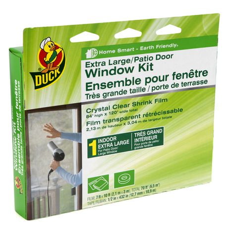 Duck Brand Extra Large/Patio Door Crystal Clear Shrink Film Window