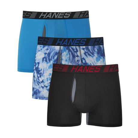 Hanes X-Temp Total Support Pouch Men's Underwear Trunks Pack, Anti-Chafing, Moisture-Wicking Underwear, 3-Pack, Hanes X-Temp TSP Men's Trunks P3
