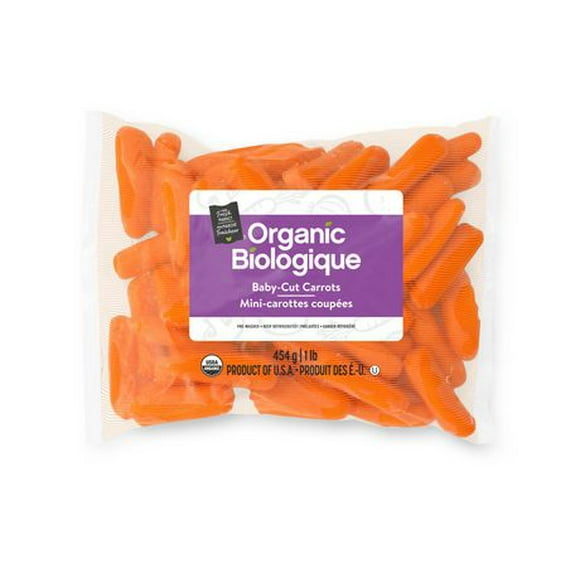 Mini-carottes coupées biologiques Mon marché fraîcheur 454g