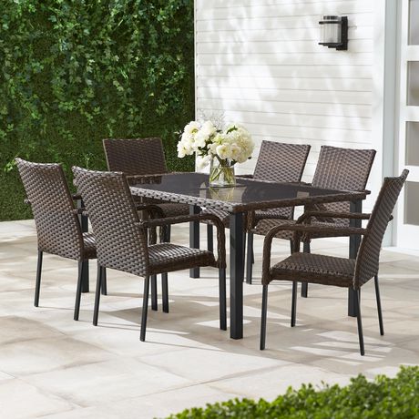 Hometrends Tuscany Ii 7 Piece Dining Set Canada - Home Trends Patio Furniture Replacement Fabric