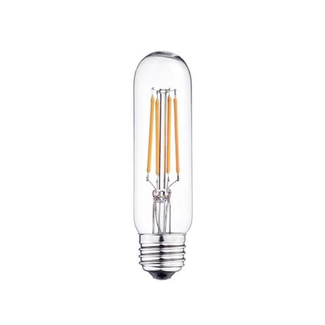 Ampoule DEL T10 Vintage Edison gradable en plastique de Globe Electric, équivalente à un éclairage blanc chaleureux de 40W (2700K), base E26, 320 lumens, 90 CRI, 31244