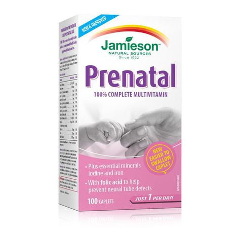 Jamieson Prenatal 100% Complete Multivitamin Caplets, 100 caplets