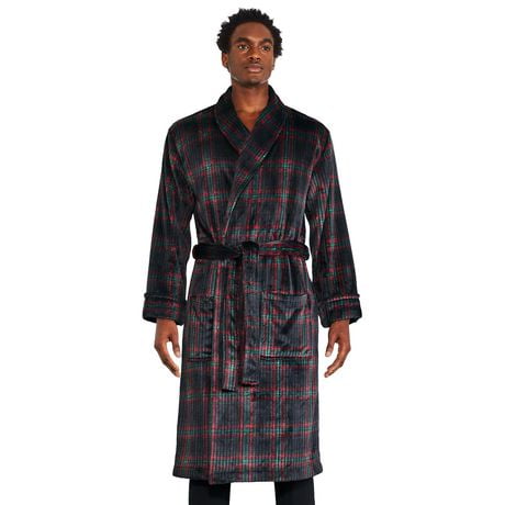 Robe de chambre imprim?�e George pour hommes - Walmart.ca