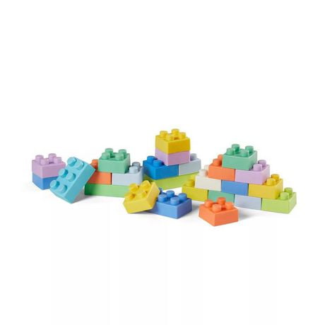 Aqua Blocks Foam Building Blocks - Blue 5-Hole Starter Block Set - 28 Blocks,  Stacking Blocks -  Canada