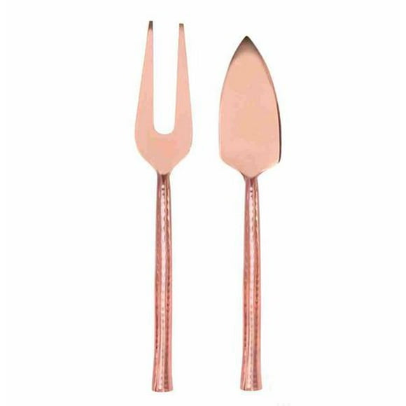 Stylex Quarry Hammered Copper Cheese Fork & Wedge Set