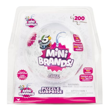 Mini Brands 200-Piece Surprise Food Puzzle, for Families and Kids Ages 4 and up, Mini Brands 200pcs Surprise Food Puzzle