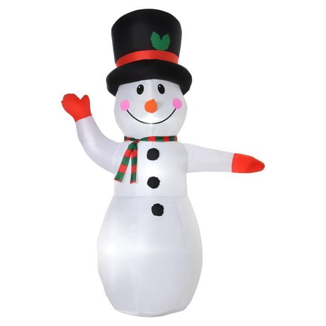 HOMCOM 8ft Inflatable Christmas Outdoor Lighted Yard Decoration Blow Up ...