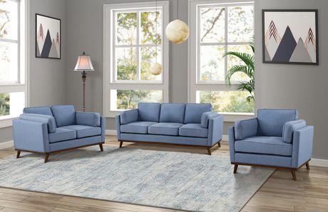 JAXSON 3-SEATER SOFA, BLUE | Walmart Canada