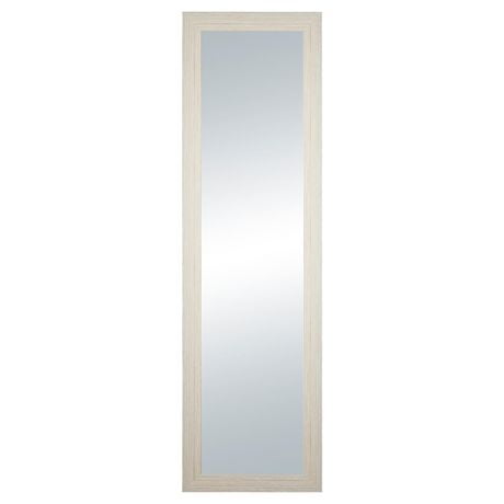 hometrends Miroir de porte en blanc blanchi 14x48po