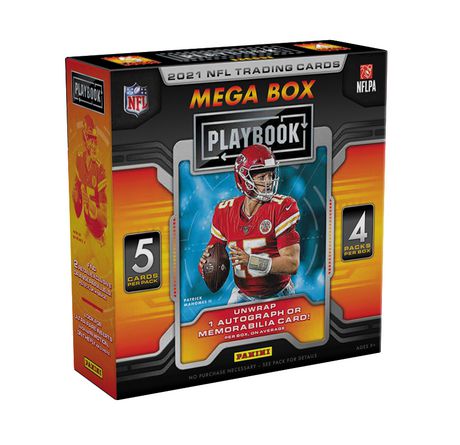 2021 Panini Playbook Football Mega Box (Orange Parallels) 4x Lot - 2021 - US