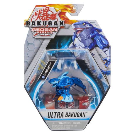 Bakugan Ultra, Sharktar, 3-inch Tall Geogan Rising Collectible Action Figure and Trading Card