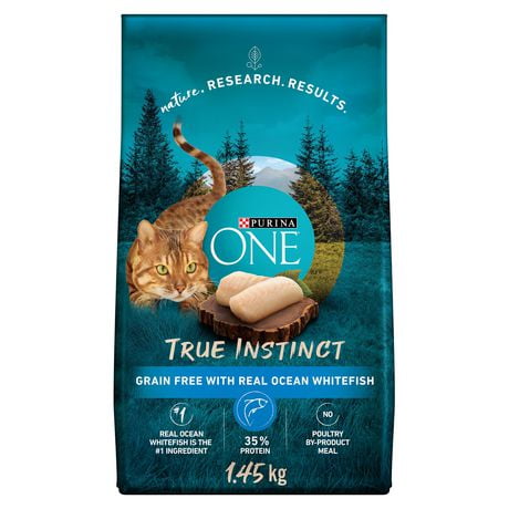 Purina ONE True Instinct Grain Free Ocean Whitefish, Dry Cat Food, 1.45-6.53 kg