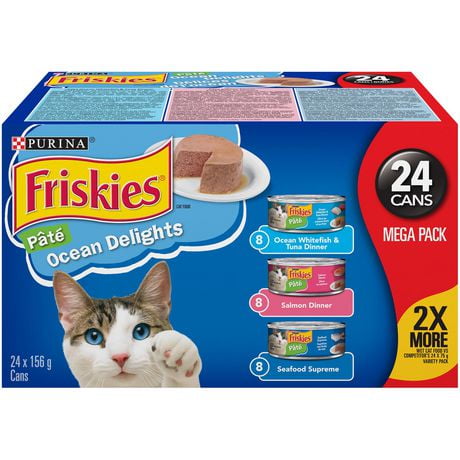 Friskies Ocean Delights Variety Pack, Wet Cat Food 24 X 156g, 24 X 156g