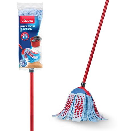 Vileda SuperTwist 3Action XL Mop, Triple Action cleaning