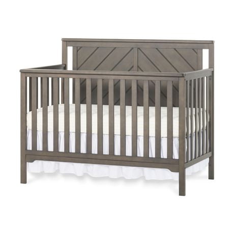 Forever Eclectic Hampton 4-in-1 Convertible Flat Top Crib, Matte White ...