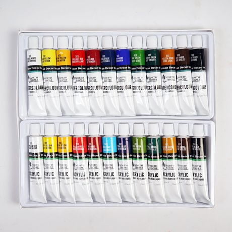 North Shore 24 piece acrylic paint, 24 assorted colors of North Shore paint