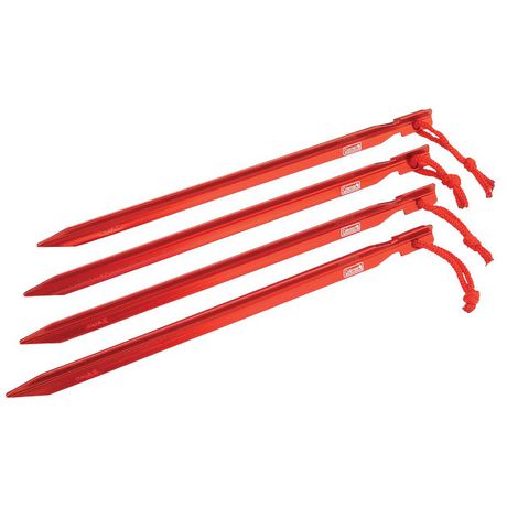 Coleman 9" Heavy Duty Tent Stakes Red