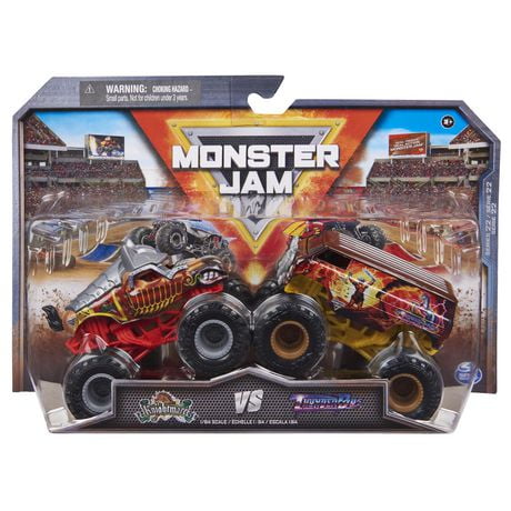 Monster Jam, Official Knightmare Vs. Thunder Bus Die-Cast Monster ...