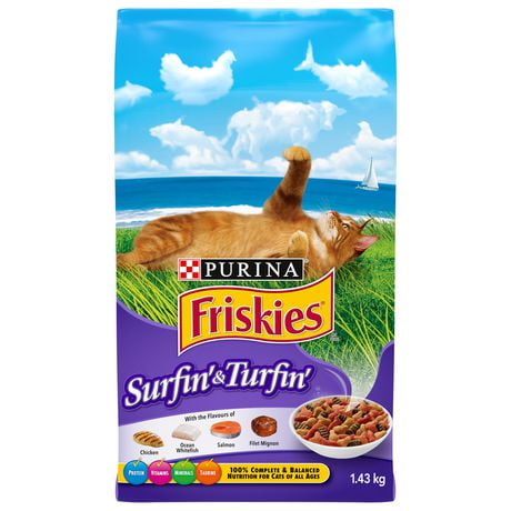 Friskies Surfin' & Turfin', Dry Cat Food, 1.43-7.26 kg