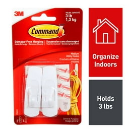 Command™ Wire Hooks 17067C, Small, 3 Hooks, 4 Strips, 0.5 lb