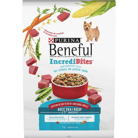 Beneful IncrediBites Dry Dog Food for Small Dogs; Grilled Sirloin Steak ...