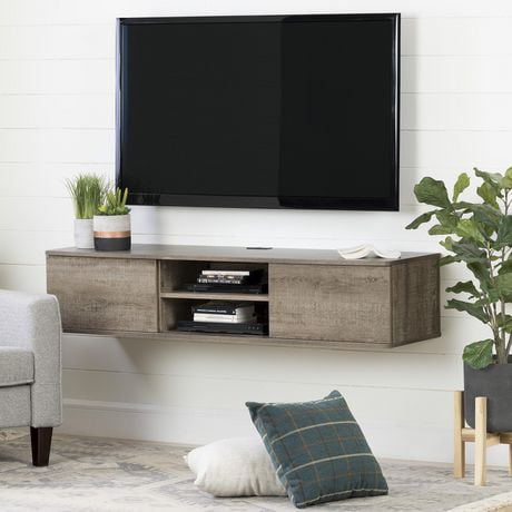 South Shore Agora Wide Wall Mounted Media Console, 56 Inch