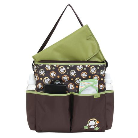 Baby Boom Deluxe Monkey Tote Diaper Bag with Wipes Case | Walmart Canada