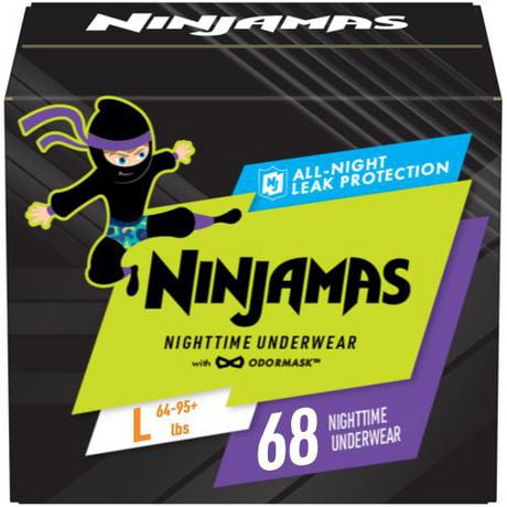 Pampers Ninjamas Nighttime Bedwetting Underwear Boy, Size 8, Disposable Nighttime Underwear