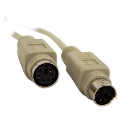 BlueDiamond PS/2 Keyboard/Mous extension Cable M/F -15ft (4.5 m) - Beige
