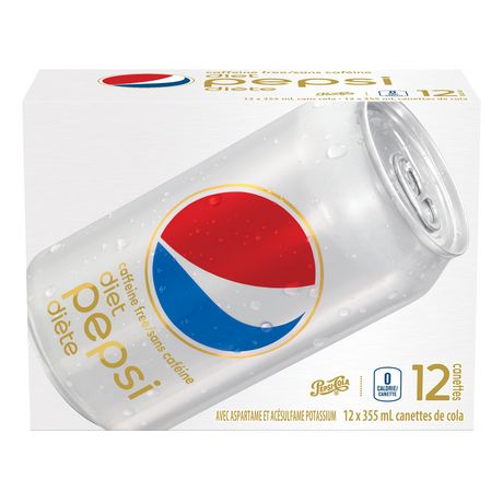 Diet Pepsi Caffeine Free Cola, 355mL cans, 12 Pack | Walmart Canada