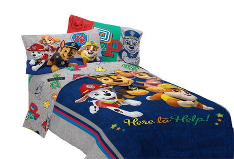 Paw Patrol Boy "Varsity Letter" Twin/Full Comforter Multi Twin/Double