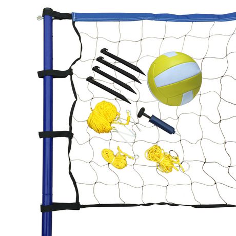 Hathaway Portable Volleyball Net, Posts, Ball & Pump Set - Walmart.ca