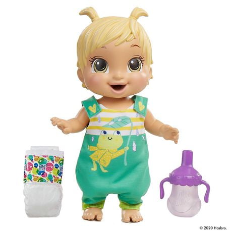 Baby Alive Poupee Bebe Sautille Tenue Avec Grenouille Sautille Et Rit Boit Et Fait Pipi Walmart Canada