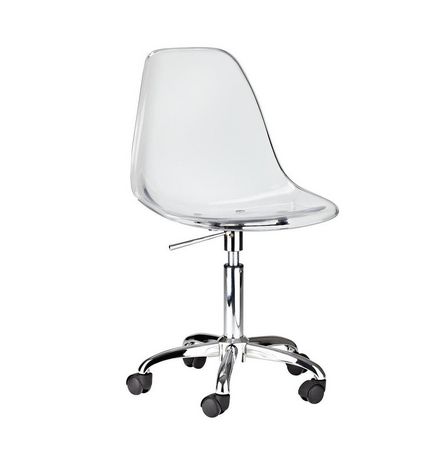 Eiffel Office Chair Acrylic Wheels Task, Clear Acrylic Desk Chair On Wheels