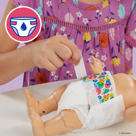 Baby Alive Poupee Bebe Sautille Tenue Avec Grenouille Sautille Et Rit Boit Et Fait Pipi Walmart Canada