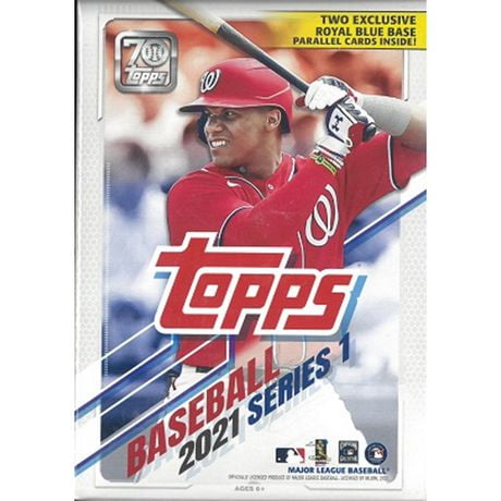 Topps 2021 Series 1 MLB Baseball Trading Cards Hanger Box- 67 Cards | 2 ...