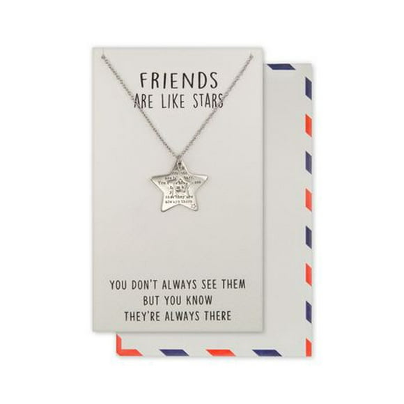 Save the Moment Femme Collier "friends Are like Stars.  You Don't Always See Them but You Know They're Always There