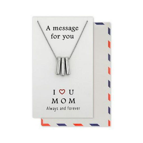 Save the Moment Femme Collier "A Message for You.  I Love You Mom.  Always And Forever."