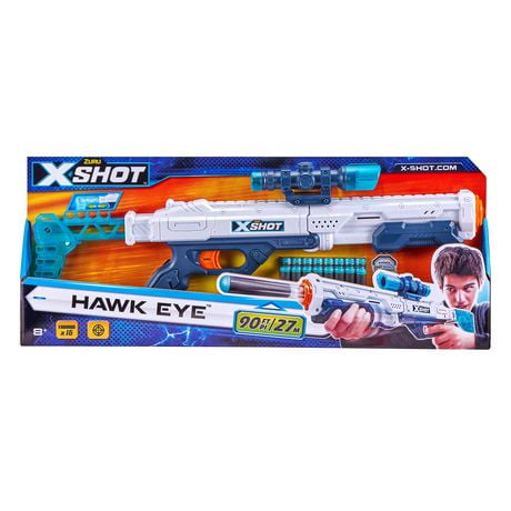 Lanceur de fléchettes en mousse X-Shot Excel Hawk Eye (16 Fléchettes) par ZURU