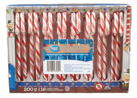 Great Value Peppermint Candy Canes | Walmart Canada