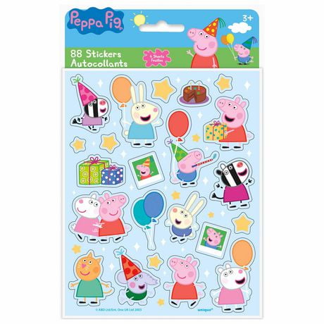 Peppa Pig Sticker Sheets, 4ct, Includes 88 stickers in total