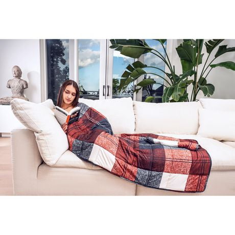 Safdie & Co. Premium Ultra Soft Therapeutic Weighted Blanket Winter Plaid