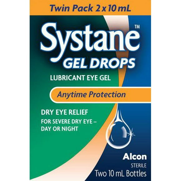 Gel oculaire lubrifiant SYSTANE(MD) Gel, gel en gouttes pour la sécheresse oculaire 2 x 10 ml