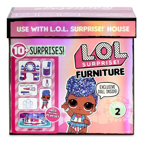 L.O.L. Surprise! Furniture Backstage With Independent Queen & 10+ Surprises Various