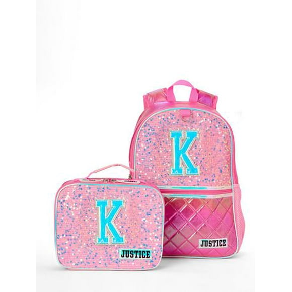 Justice 2 Piece Initial Backpack Set