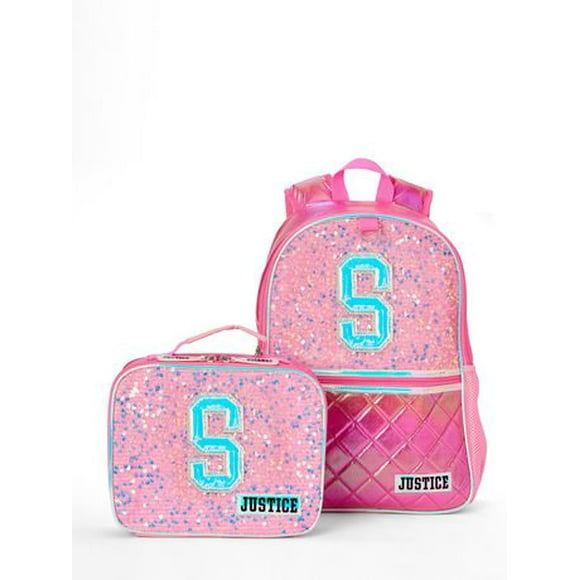 Justice 2 Piece Initial Backpack Set